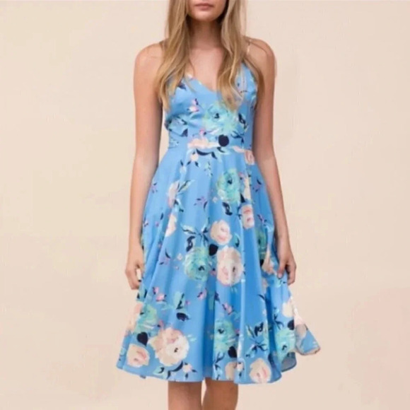 YUMI KIM Moonlight Dress in Sky Blue Garden Rose M - Picture 15 of 15